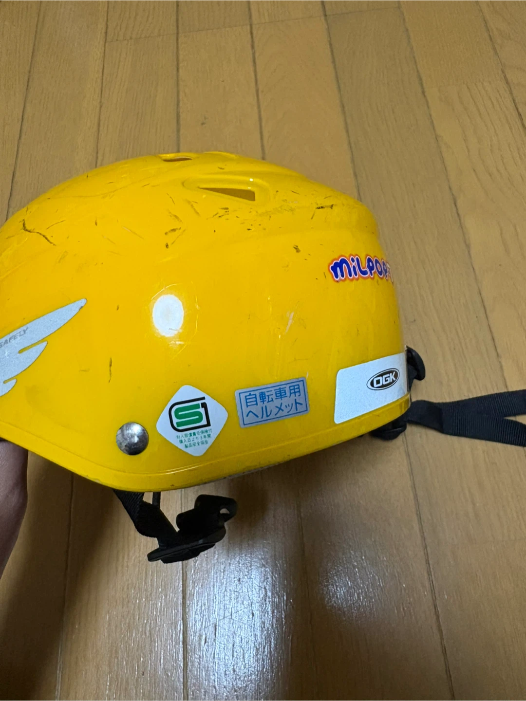 オージーケー 自転車用ヘルメット 黄色の写真3枚目