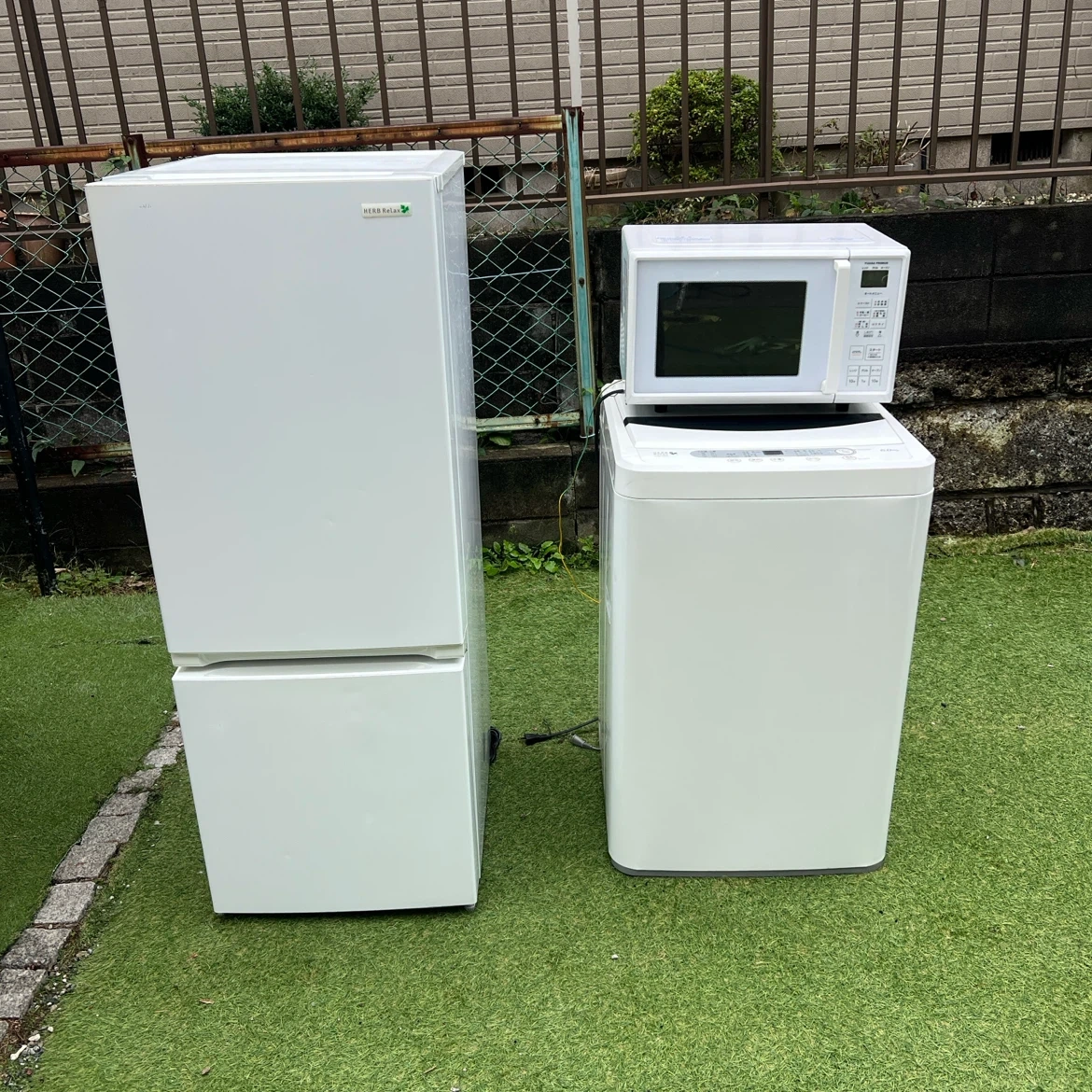 家電3点セット オーブンレンジ・冷蔵庫・洗濯機 自動霜取り機能付き