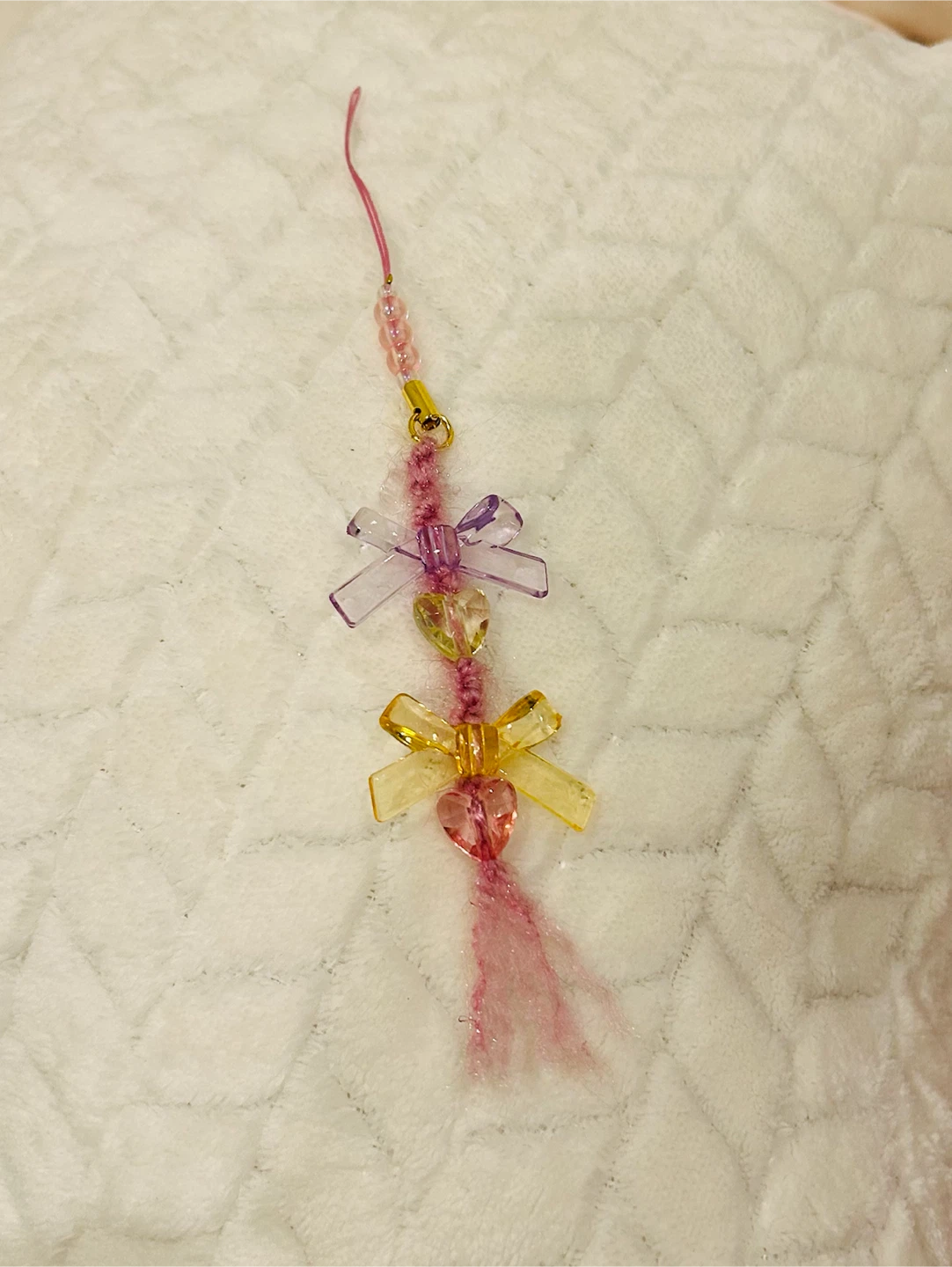ハンドメイド ショルダーバッグ ピンクの写真5枚目