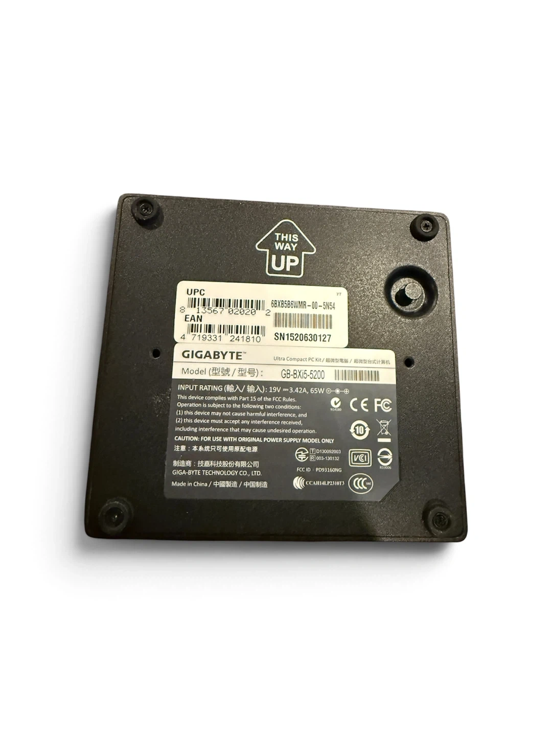 ジャンク品ギガバイト 小型PC GB-BXi5-5200の写真3枚目
