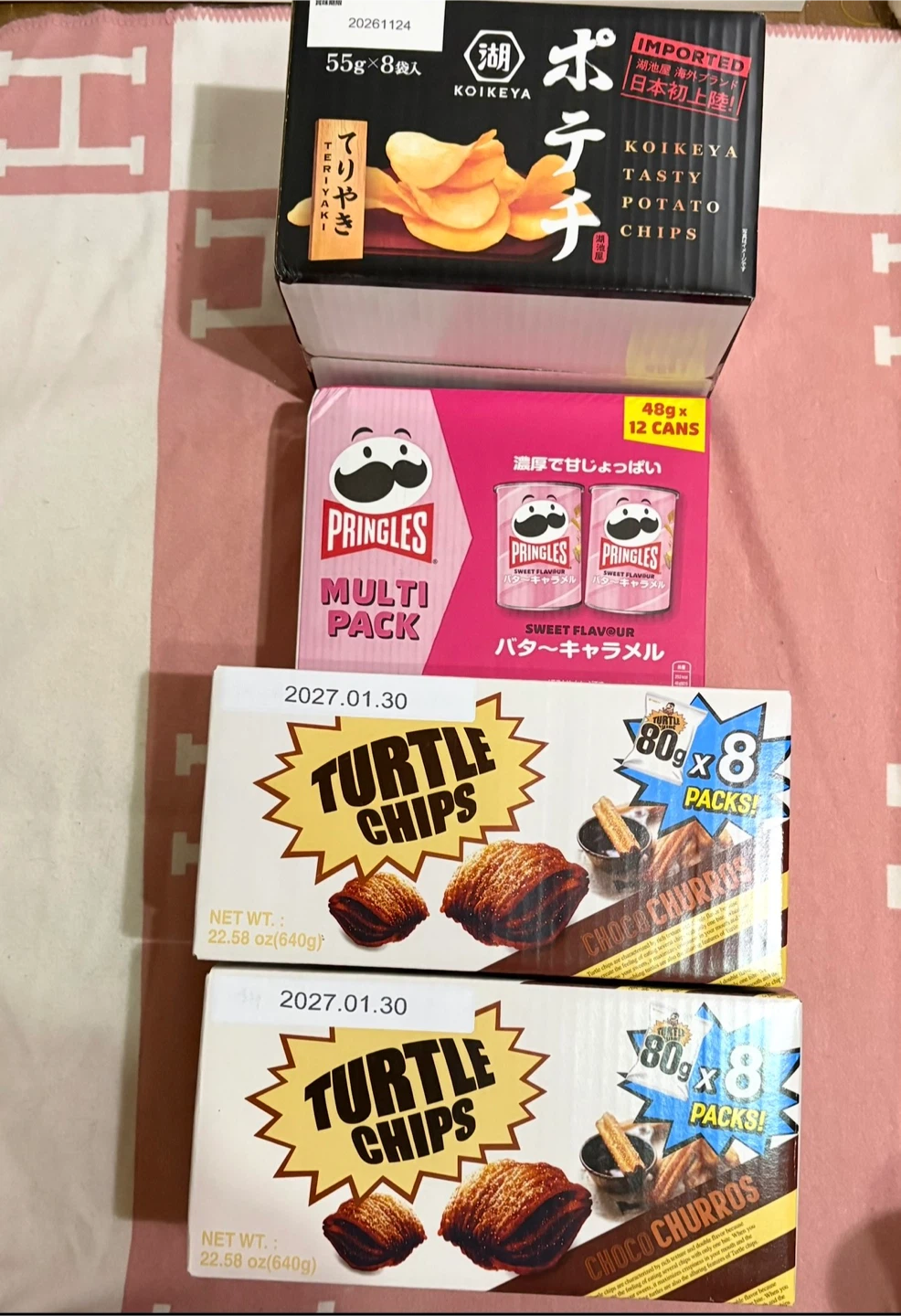 COSTCO 湖池屋ポテチてりやき・プリングルス・チョコチュロス　未開封品