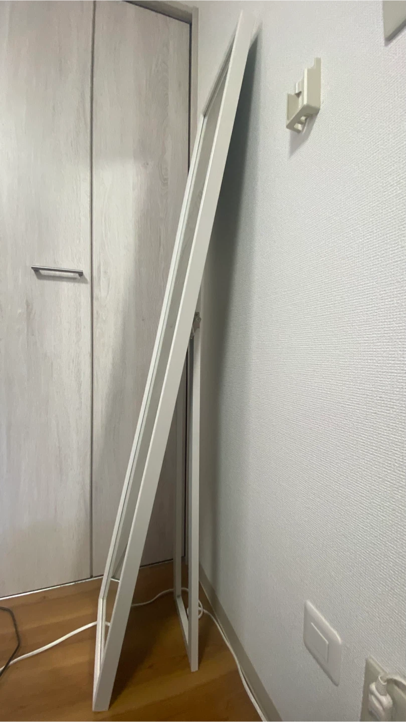 スタンドミラー ホワイト 姿見の写真2枚目