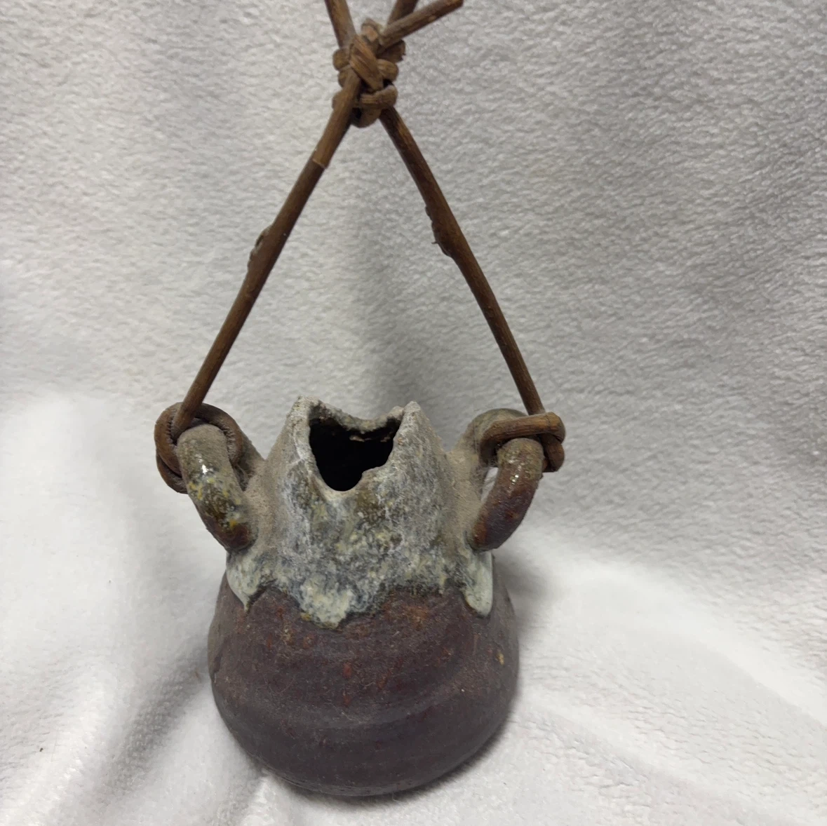 手付き陶器 花器 茶道具