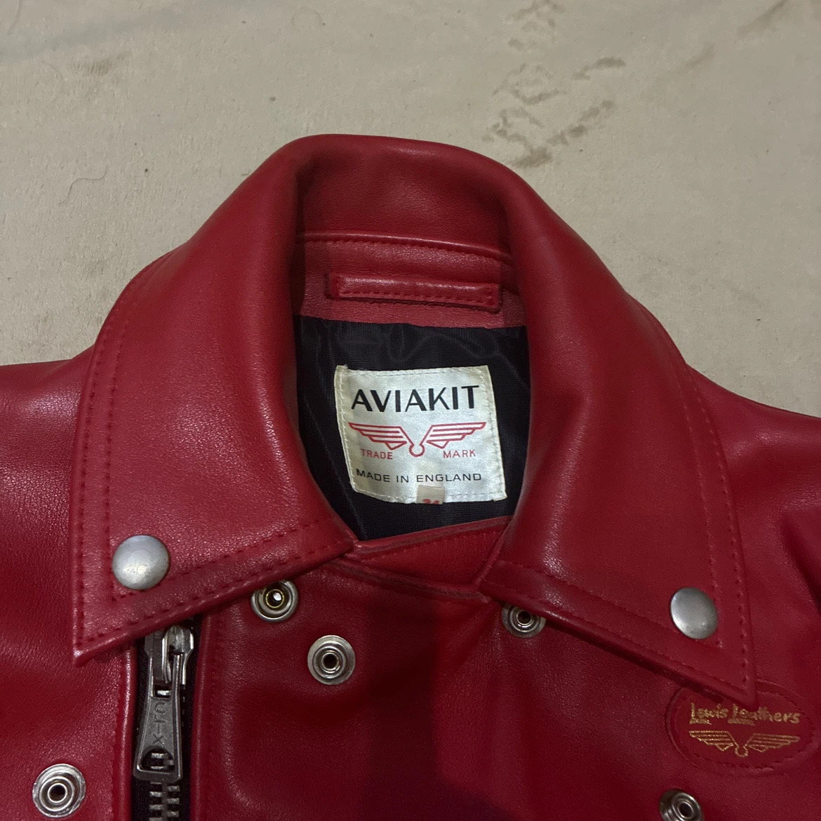 Lewis Leathers ルイスレザー サイクロンライダース レッド 34の写真3枚目