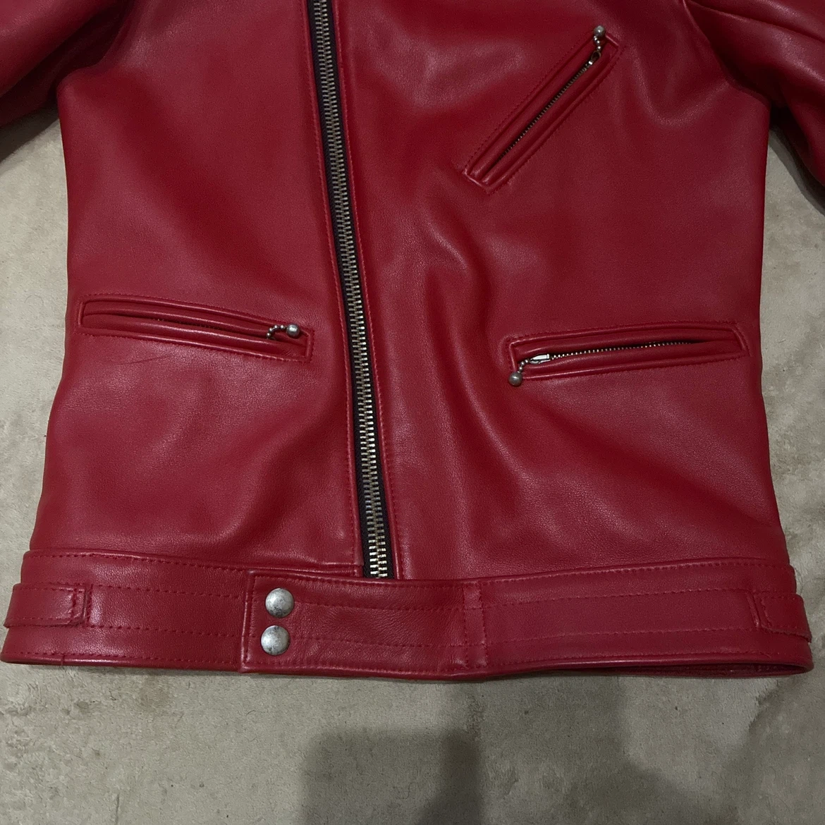 Lewis Leathers ルイスレザー サイクロンライダース レッド 34の写真4枚目