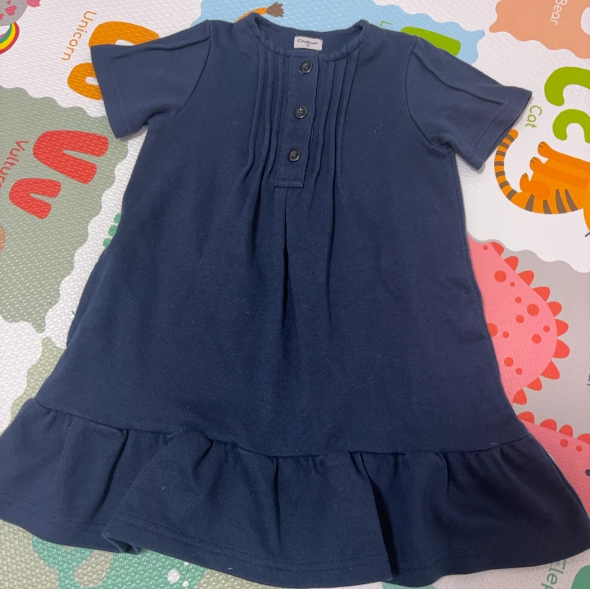 【購入したら1点プレゼント】コンビミニ ワンピース 紺 110cm