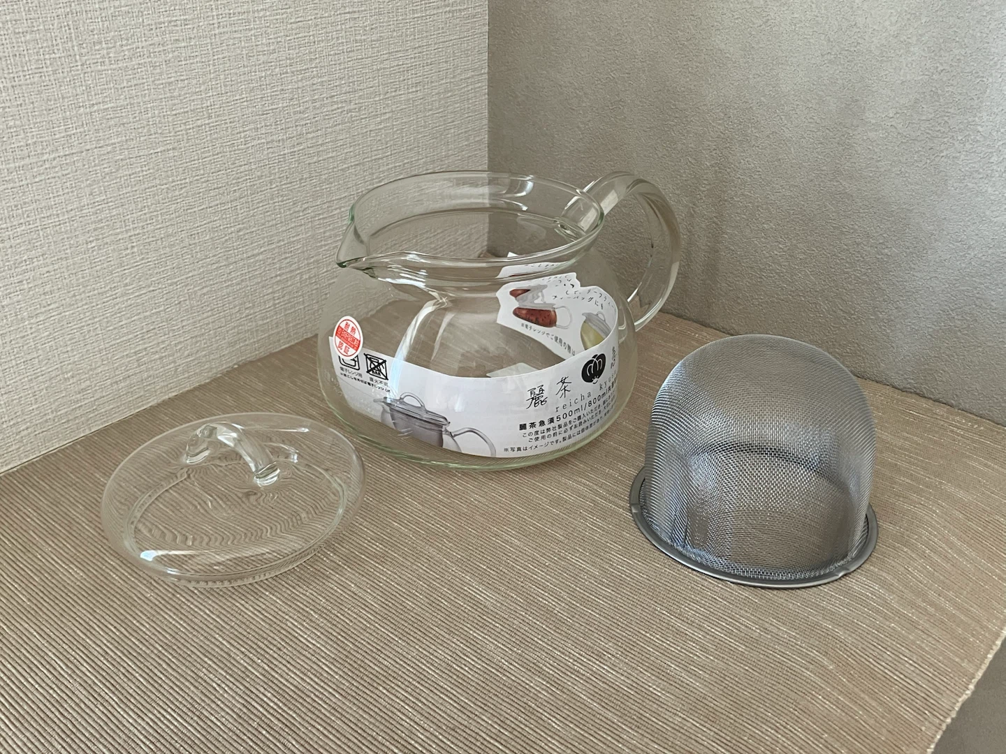 ガラス急須（  IWAKI  ）【未使用】の写真4枚目
