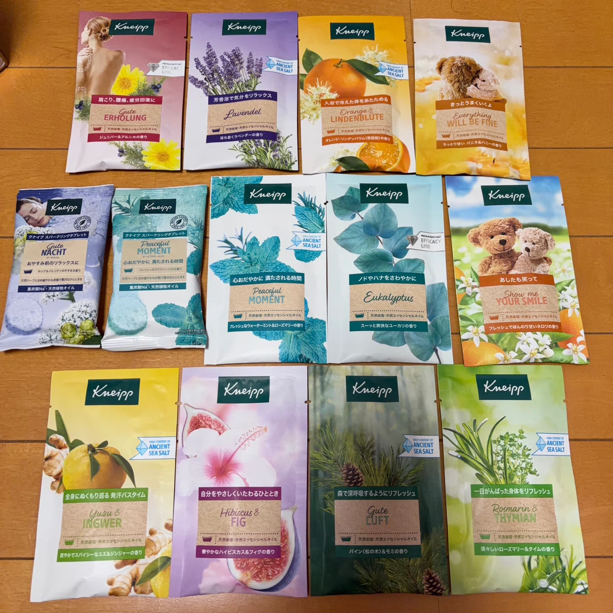 クナイプKneipp バスソルト 13種類セット  アソート （バスソルト11種類＋スパークリングタブレット2種類