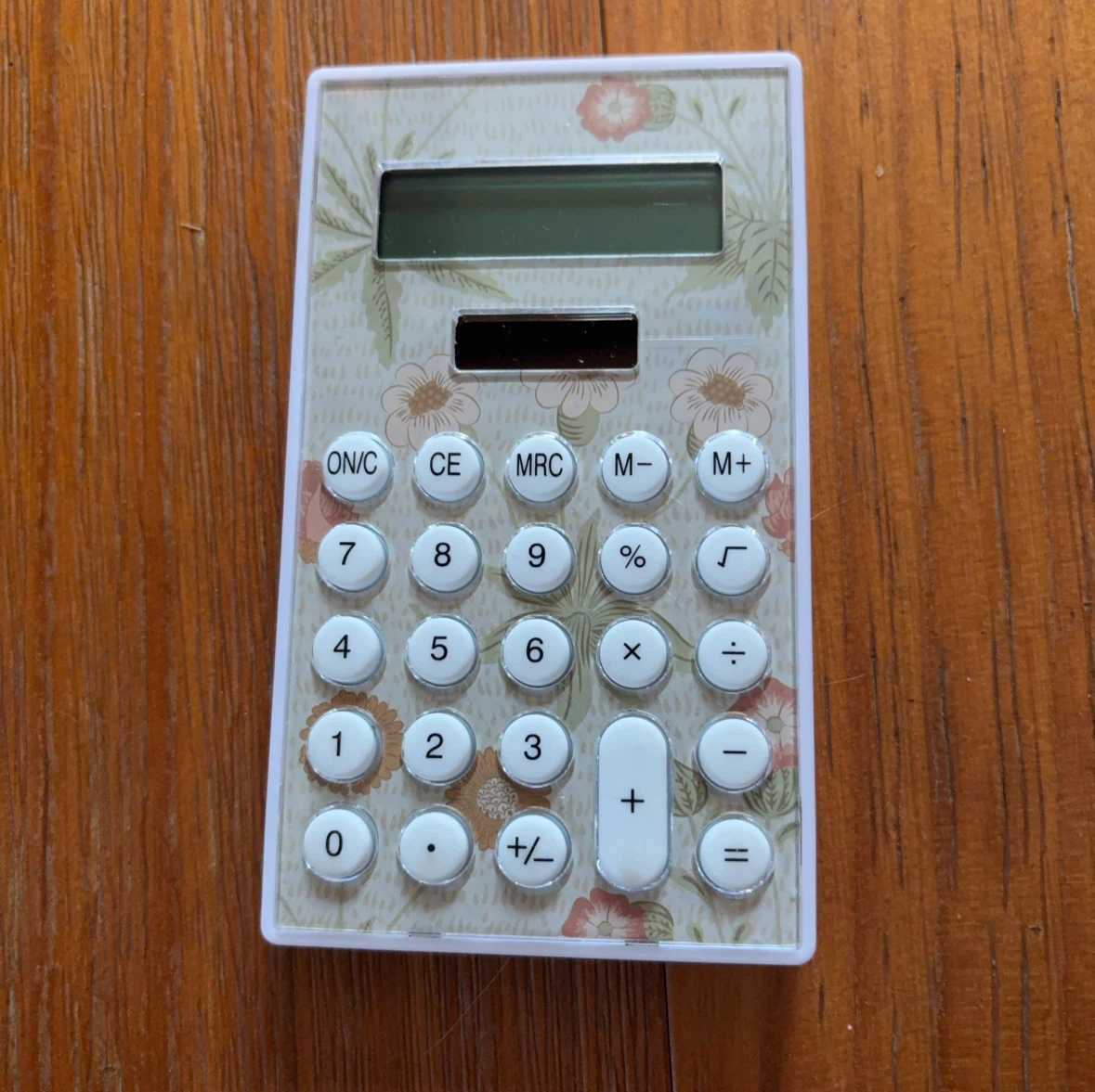 花柄デザイン 電卓 卓上計算機