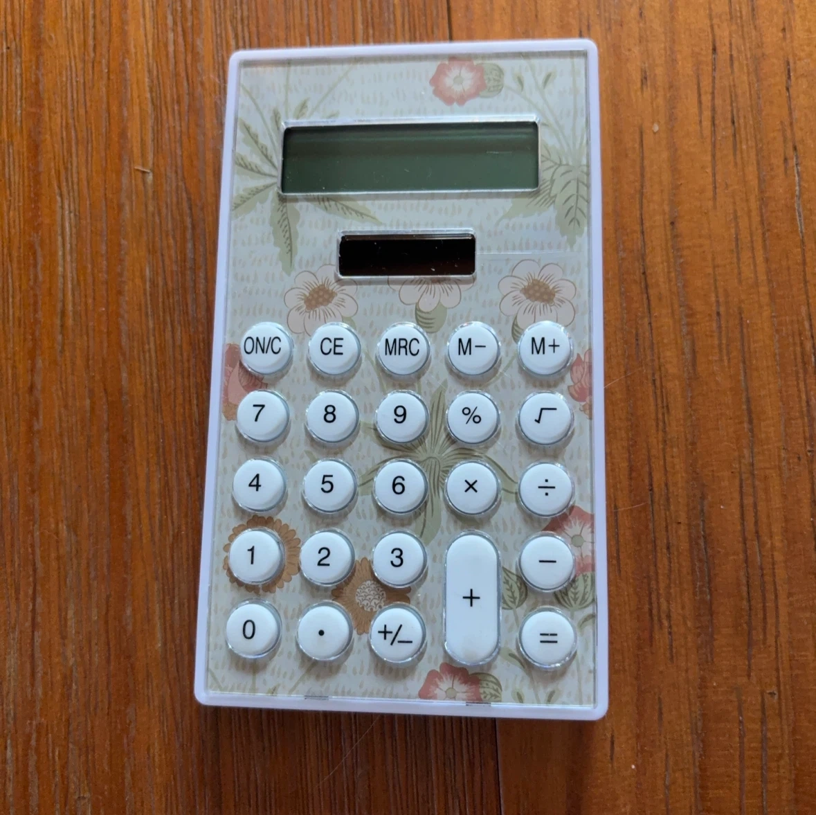 花柄デザイン 電卓 卓上計算機