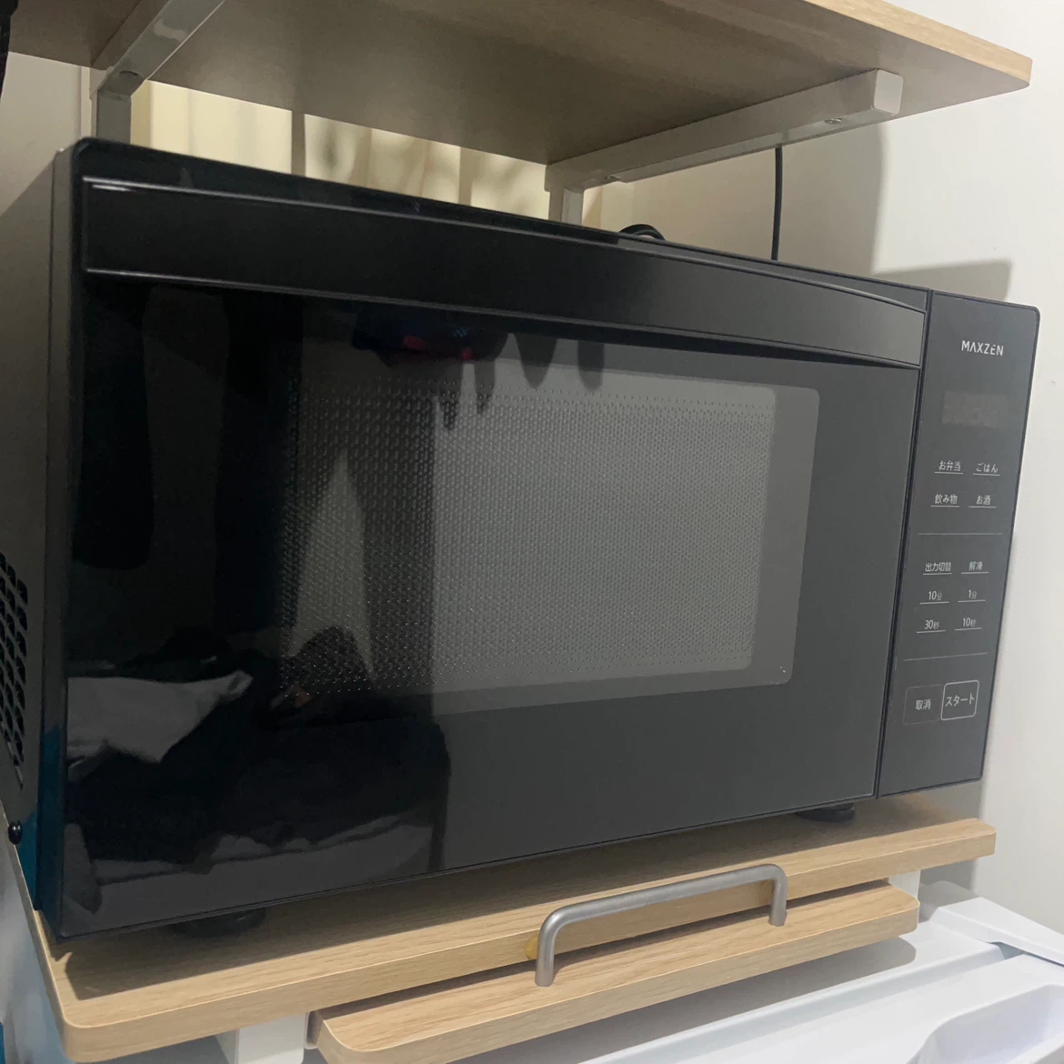 MAXZEN マクスゼン 電子レンジ 18L 黒