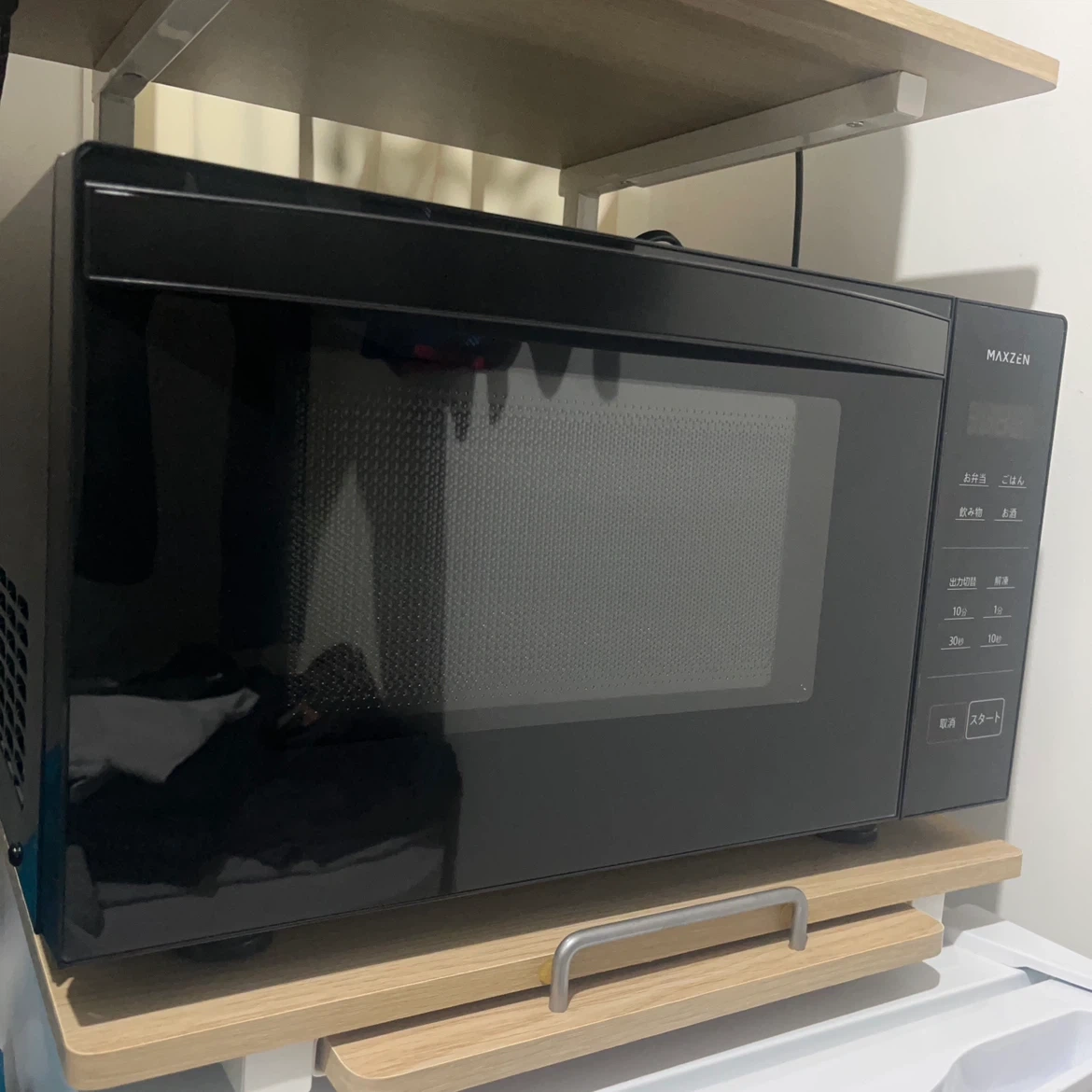 MAXZEN マクスゼン 電子レンジ 18L 黒