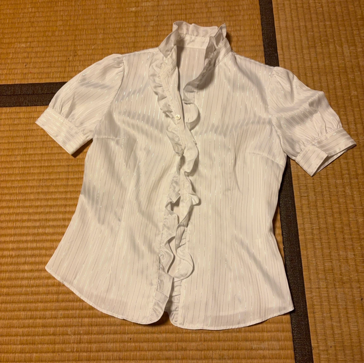 コサ ブラウス フリル 半袖 ホワイト 9Rサイズ
