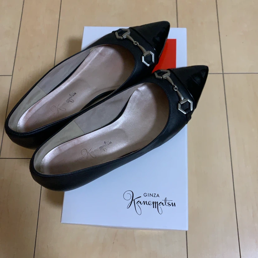 銀座かねまつ パンプス 黒