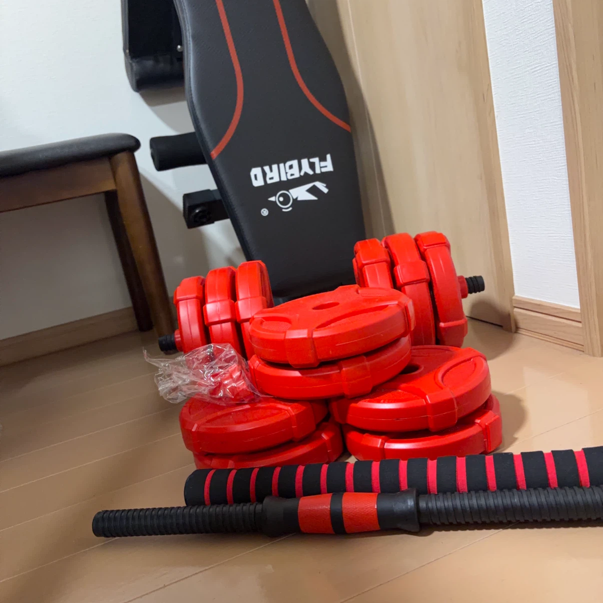 フライバード トレーニングベンチ ダンベルセット