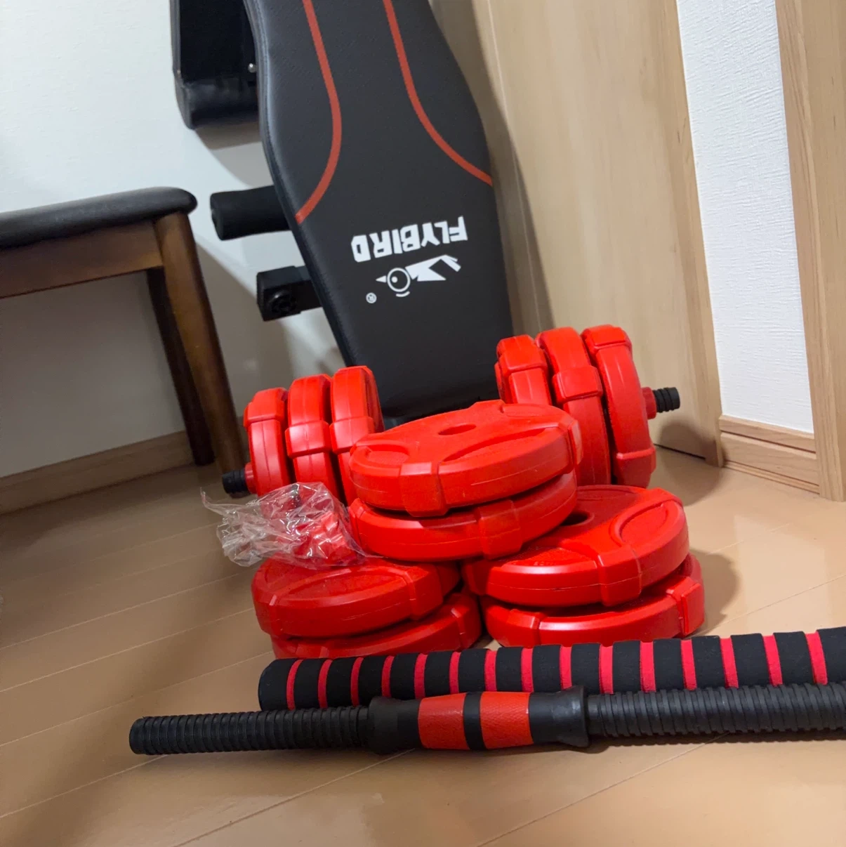 フライバード トレーニングベンチ ダンベルセット