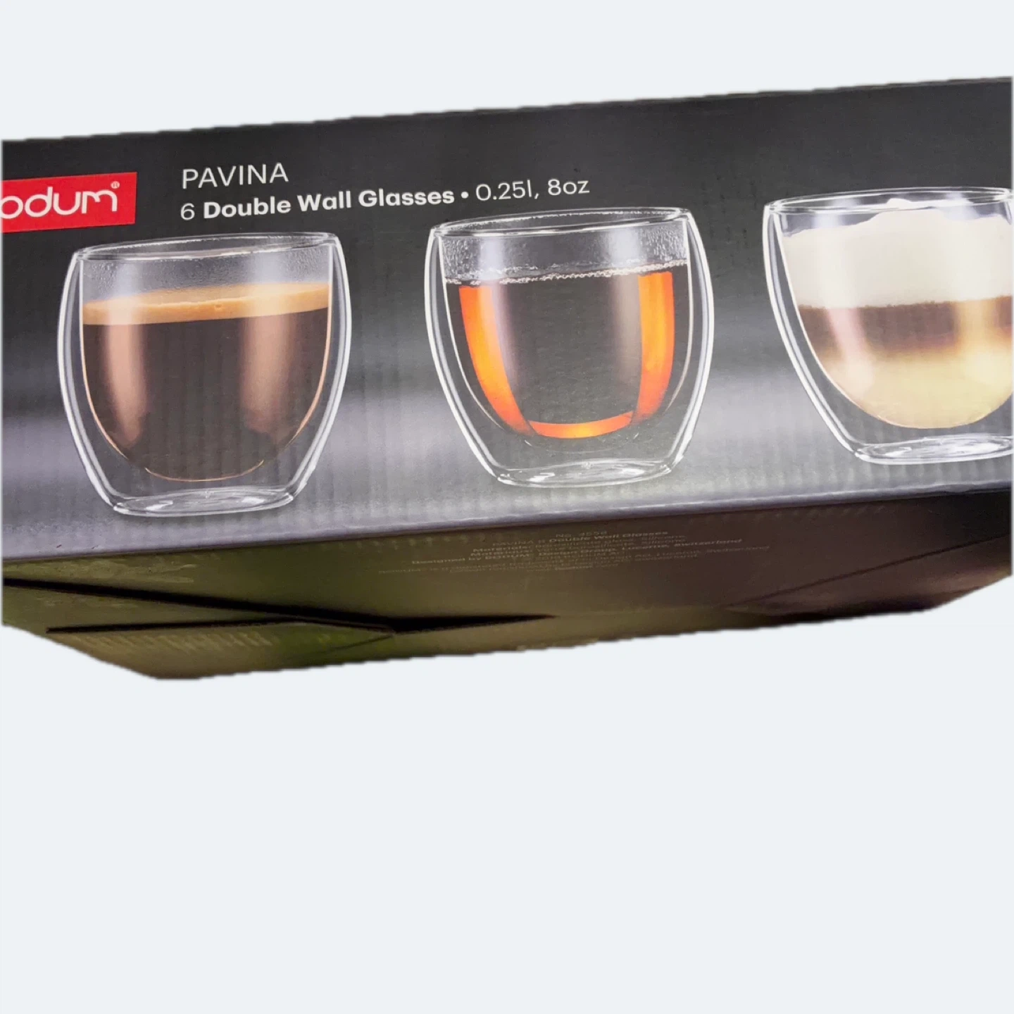 ボダム パヴィーナ ダブルウォールグラス 6個セット 0.25L