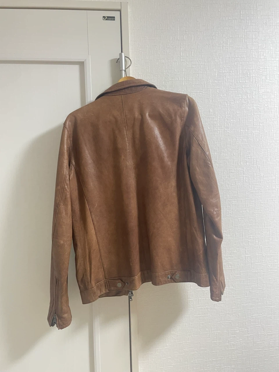 やぎ革 レザー ジャケット ブラウン Mサイズの写真2枚目