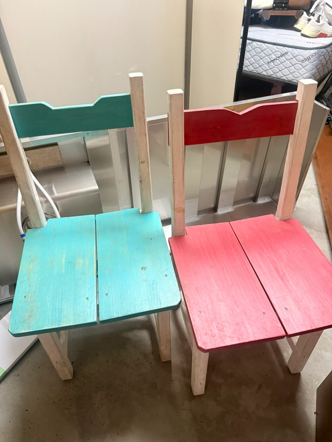 木製キッズチェア 2脚セット カラフル