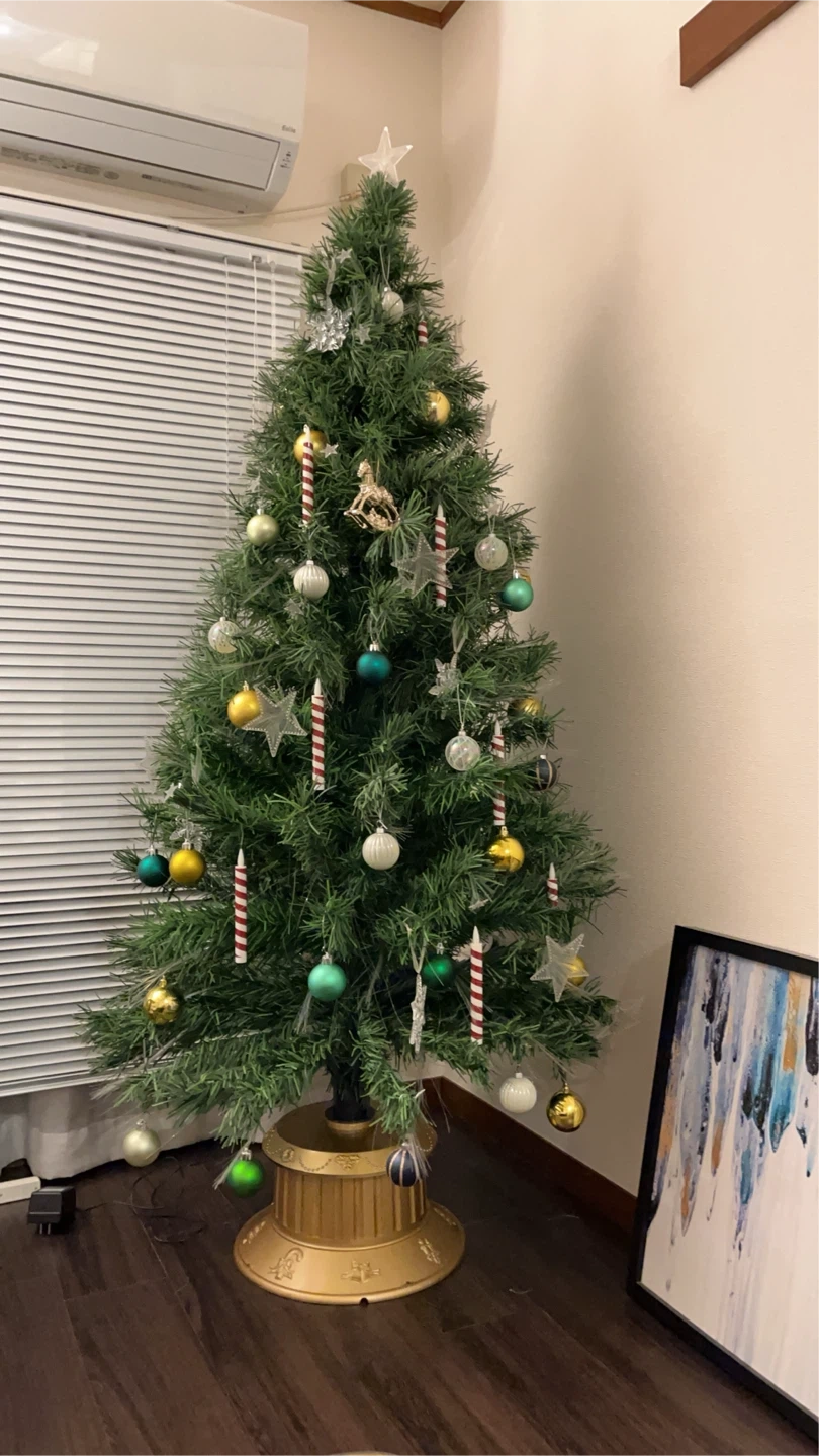 ファイバーライト付きクリスマスツリー
