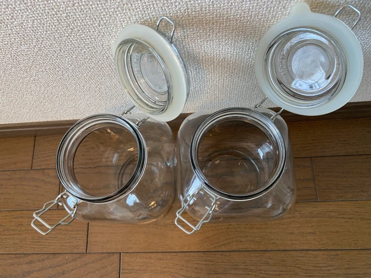果実酒びん　2個の写真3枚目
