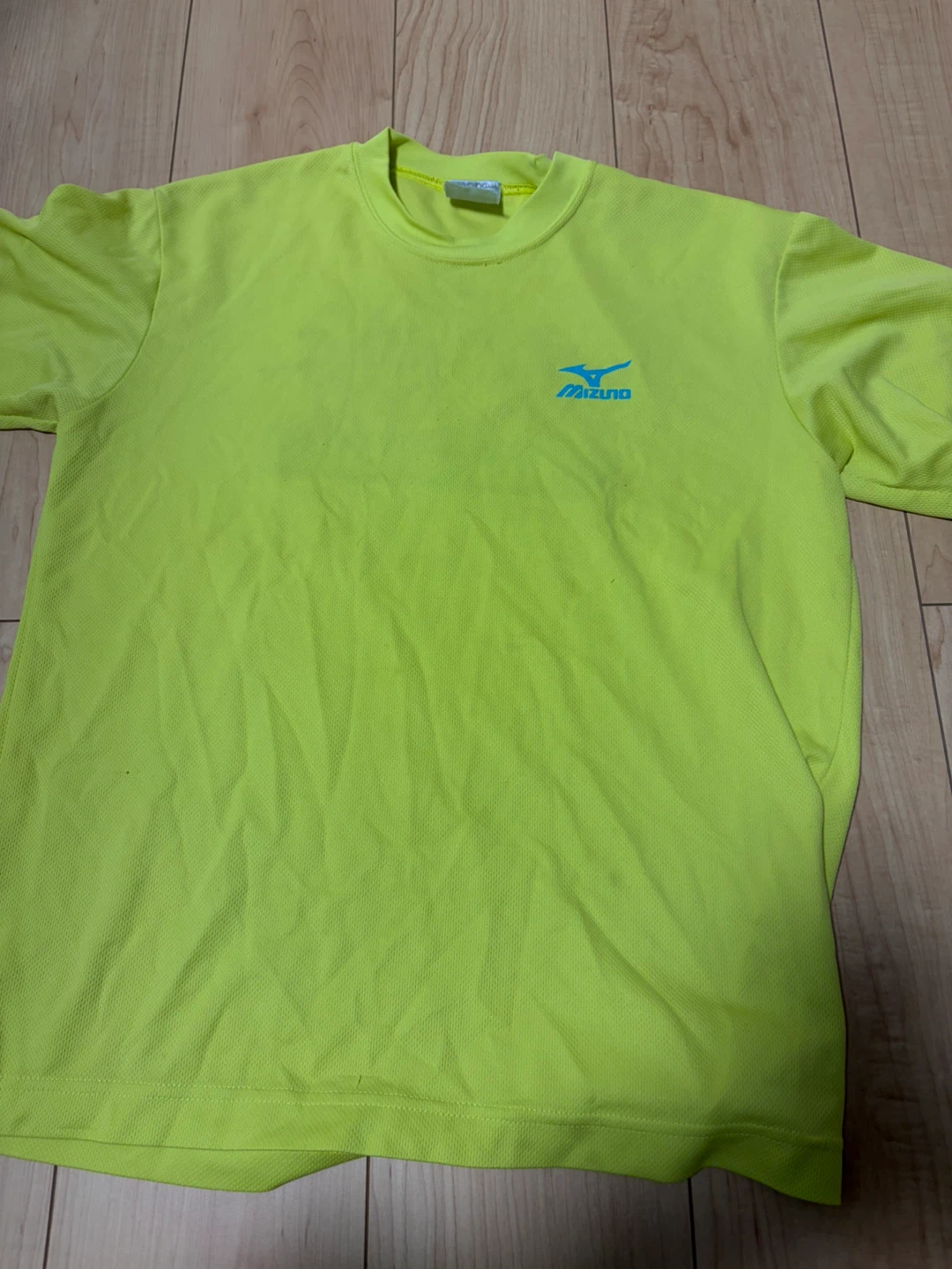 ミズノ Tシャツ スポーツウェア 黄緑 Mサイズ