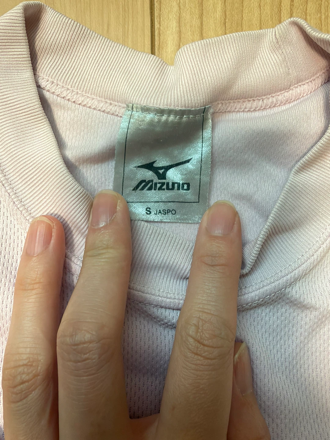 ミズノ Tシャツ 薄ピンク Sサイズの写真3枚目