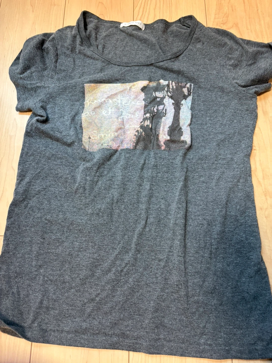 ローリーズファーム グレー プリントTシャツ Lサイズ