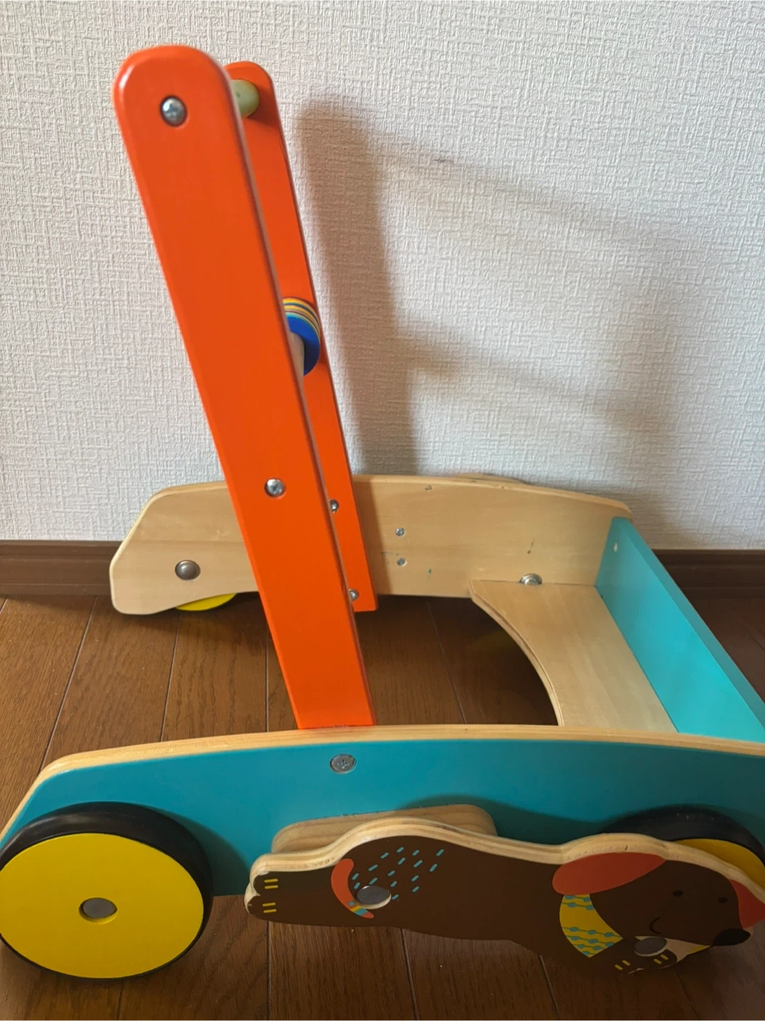 木製 手押し車 カタカタ 知育玩具