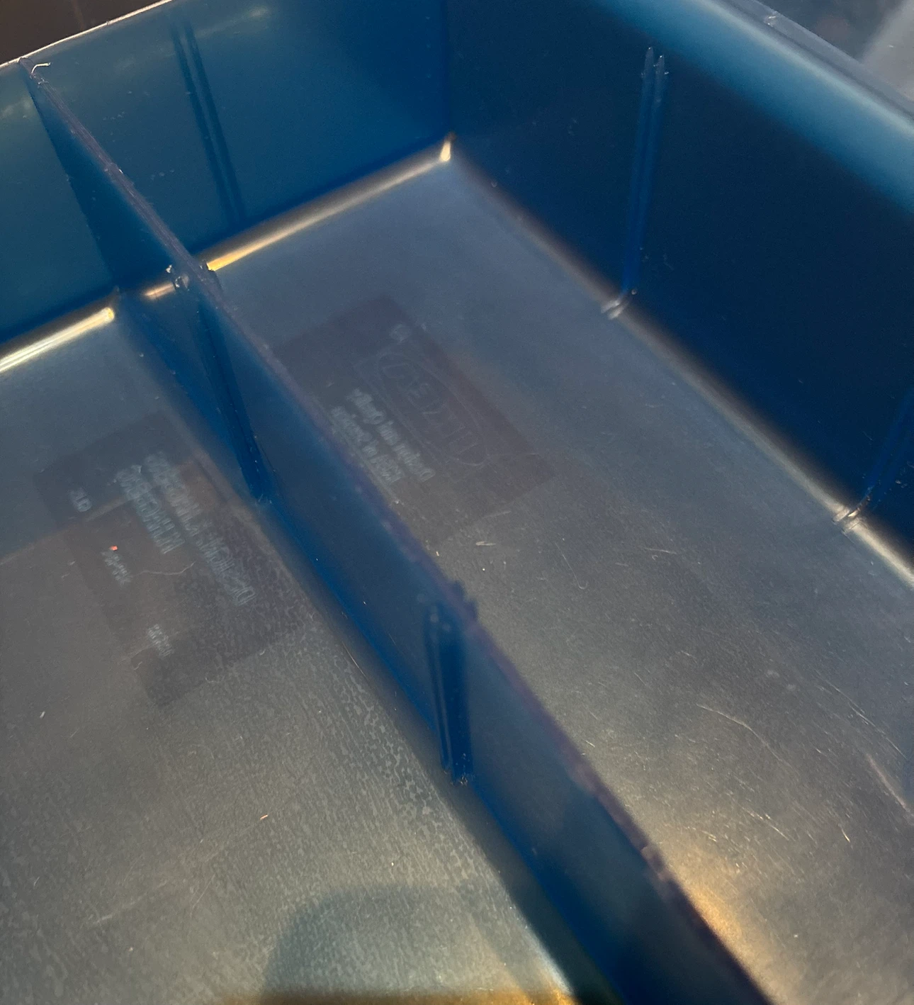 IKEA GLIS イケア グリース ふた付ボックス 収納ケース プラケース 小物入れ ブルー 2個セット 中古の写真5枚目