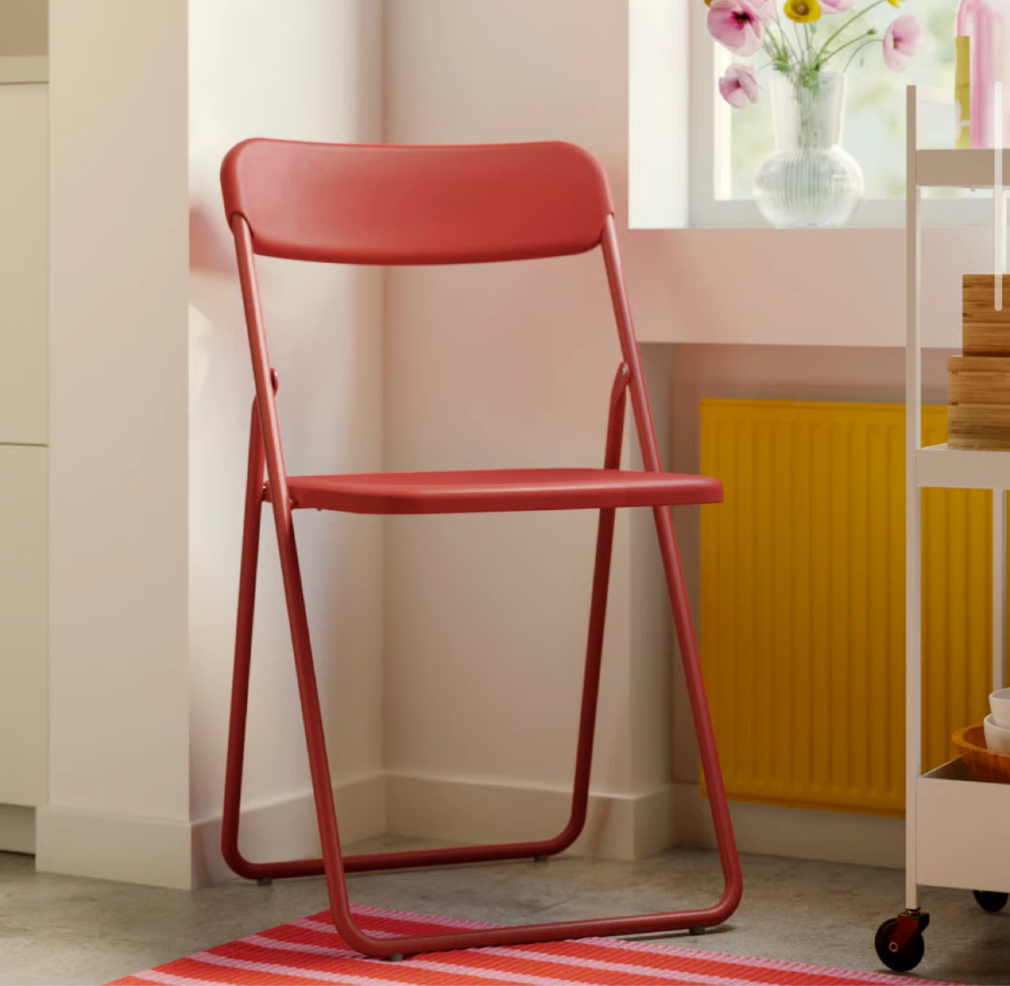 IKEA VIHALS イケア 折りたたみチェア レッドの写真5枚目