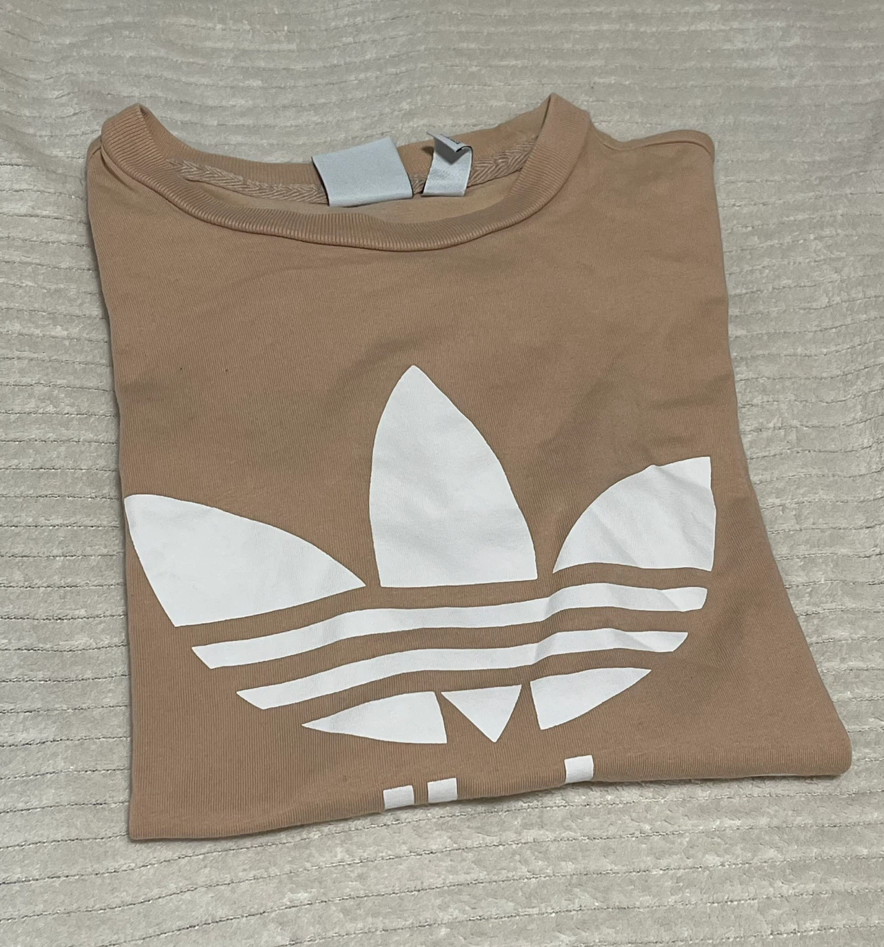 アディダス トレフォイル Tシャツ ベージュ Sサイズ