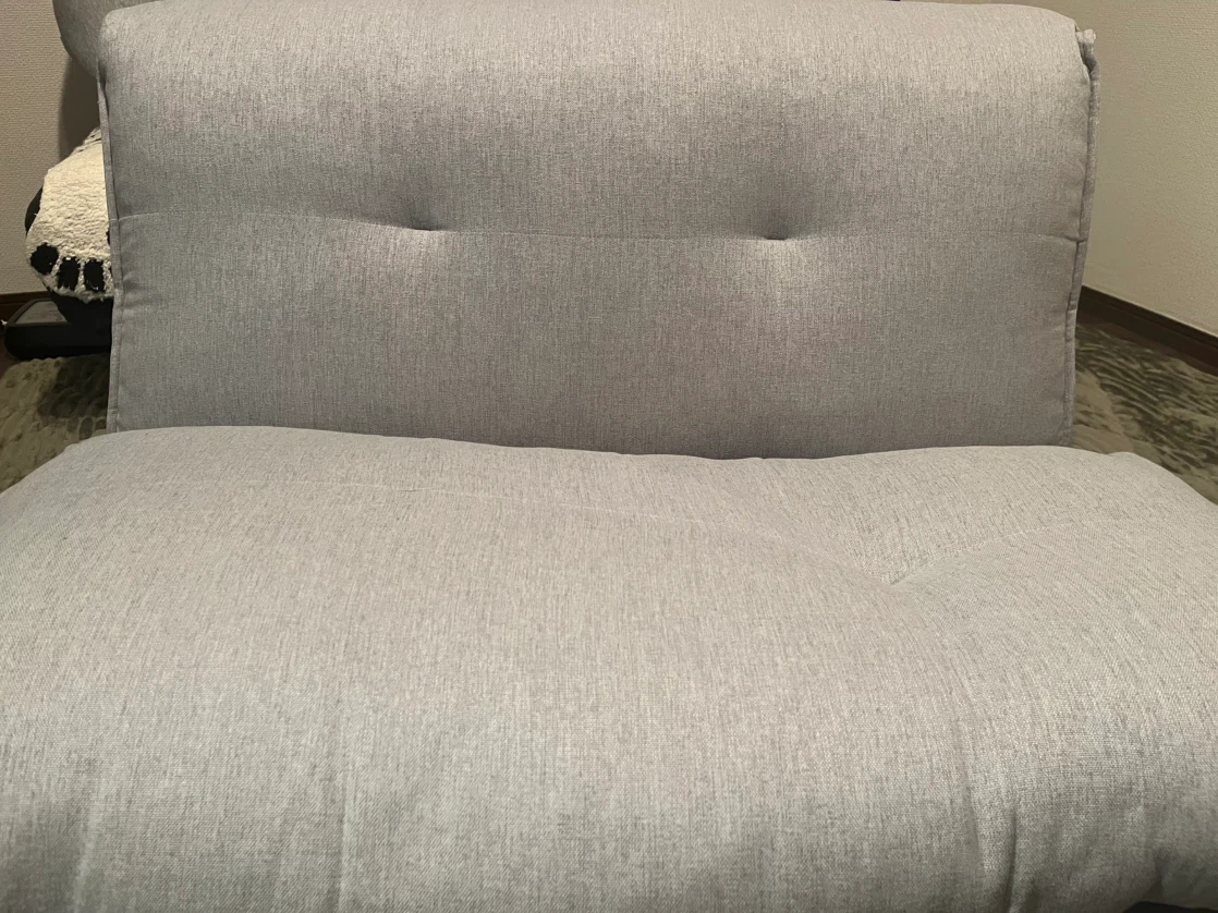 ニトリ　3way リクライニングソファベッド グレーの写真4枚目