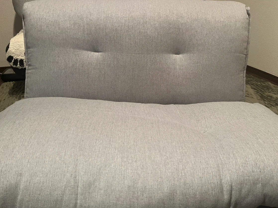 ニトリ 3way リクライニングソファベッド グレーの写真4枚目