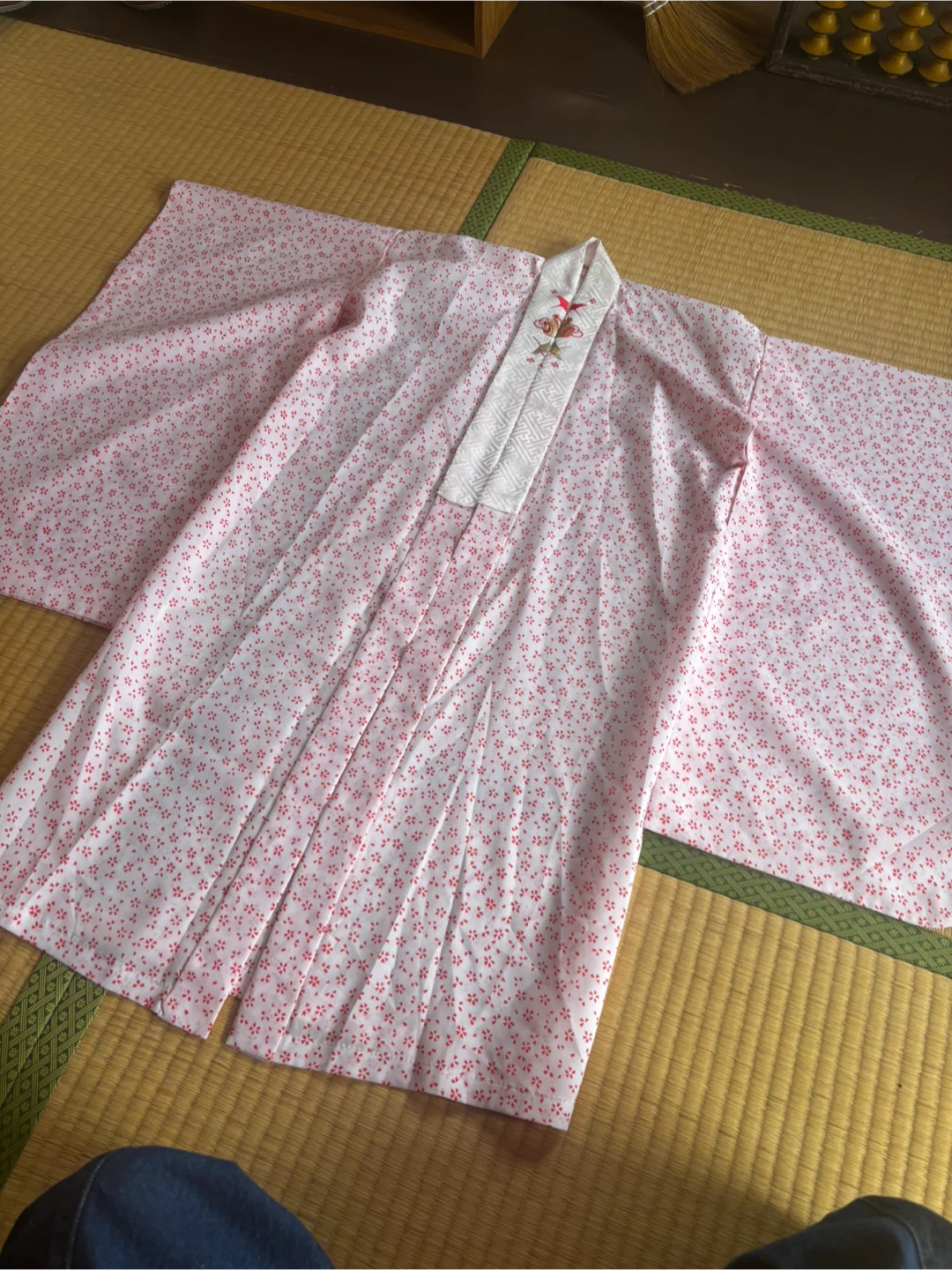 子供用 ピンク 桜柄 羽織り