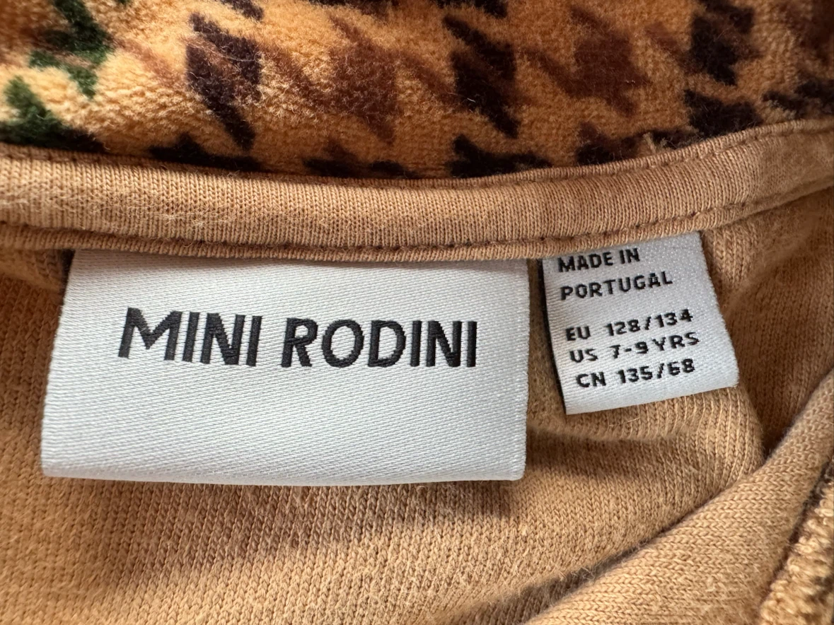 MINI RODINI ミニロディーニ セットアップ 千鳥格子 ダックスフンドの写真5枚目