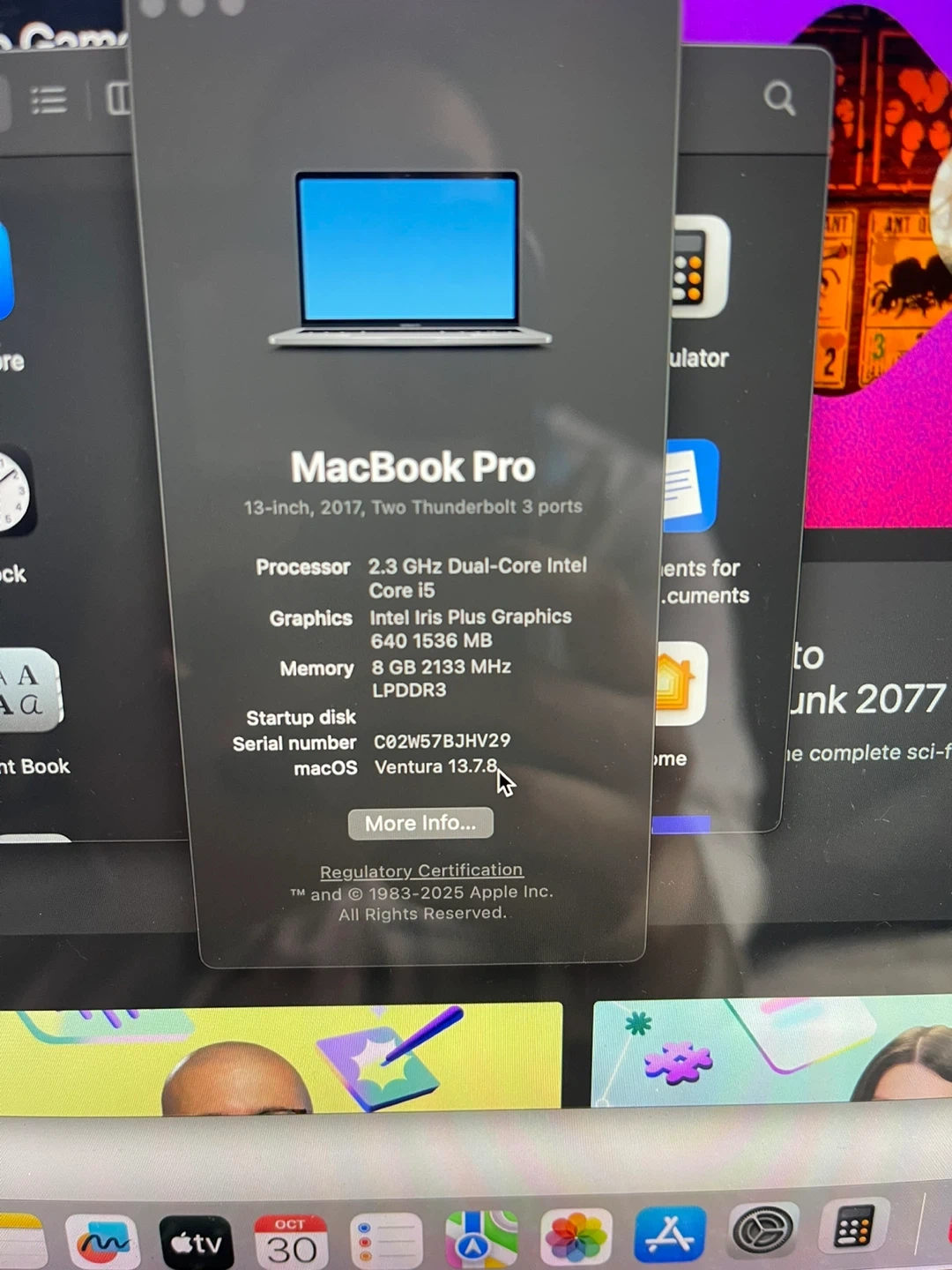 アップル MacBook Pro 13インチ 2017の写真6枚目