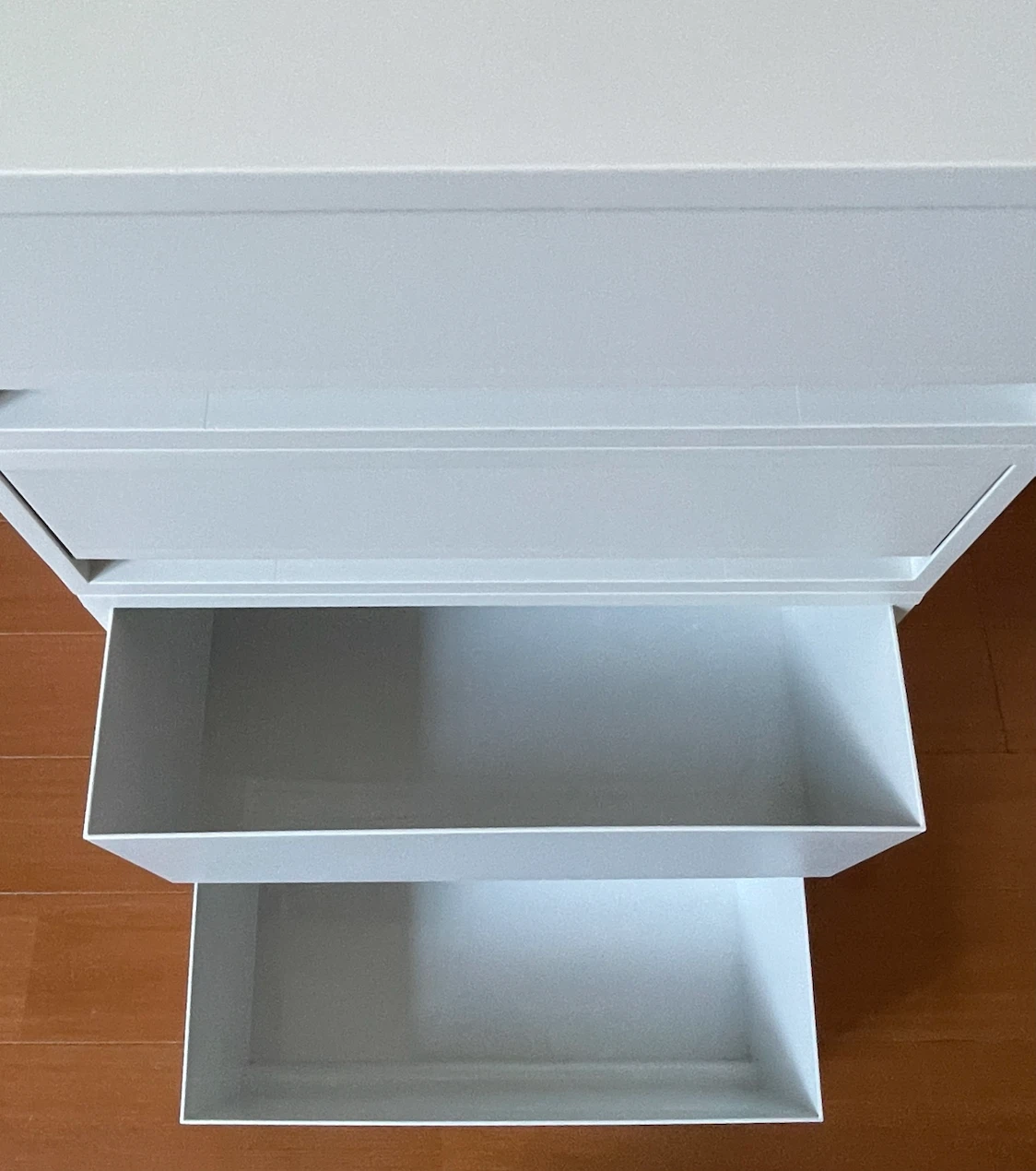 無印良品 ポリプロピレンケース・引出式・横ワイド・ホワイトグレー 4個セットの写真5枚目