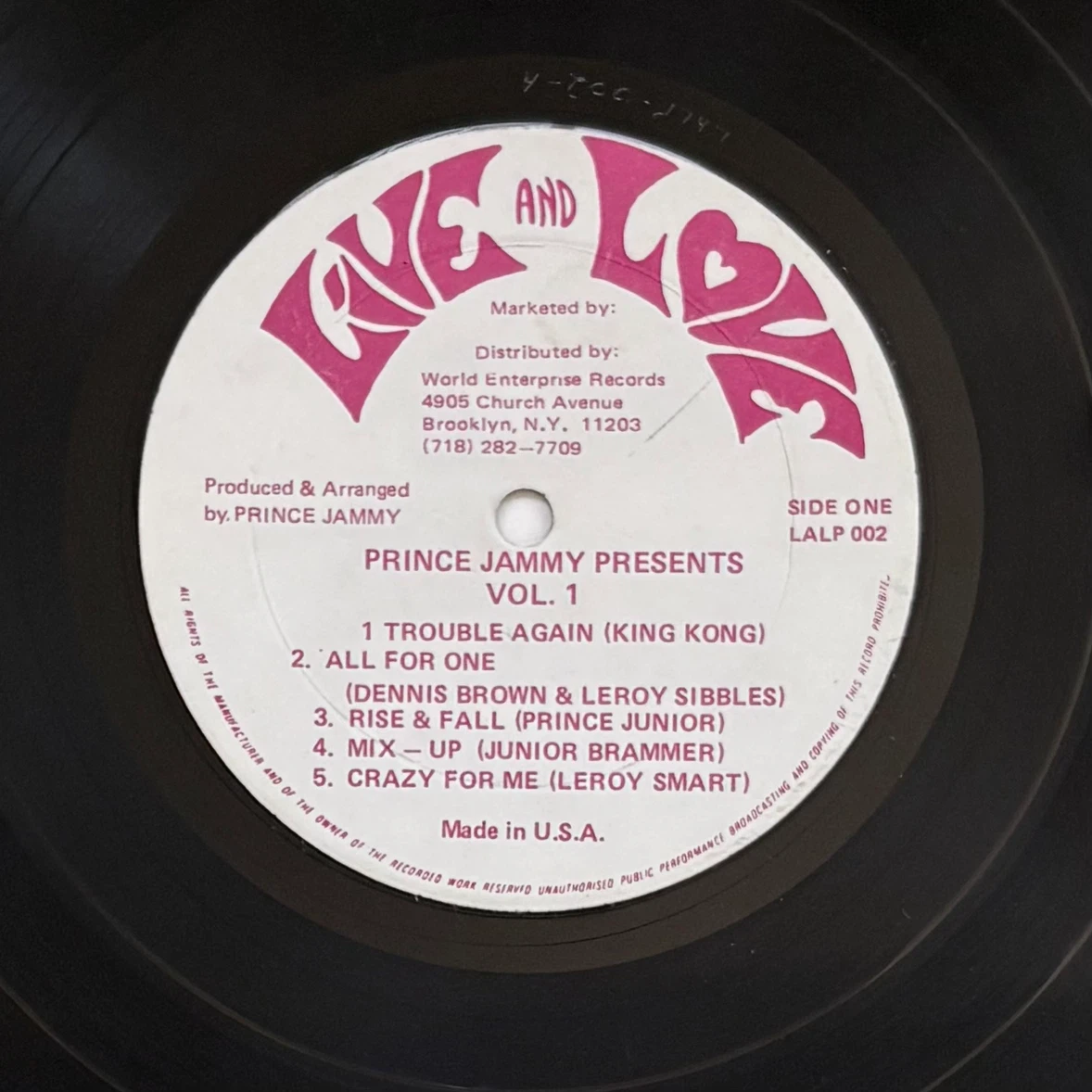 PRINCE JAMMY PRESENTS VOL.1の写真4枚目