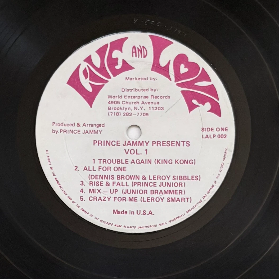 PRINCE JAMMY PRESENTS VOL.1の写真4枚目