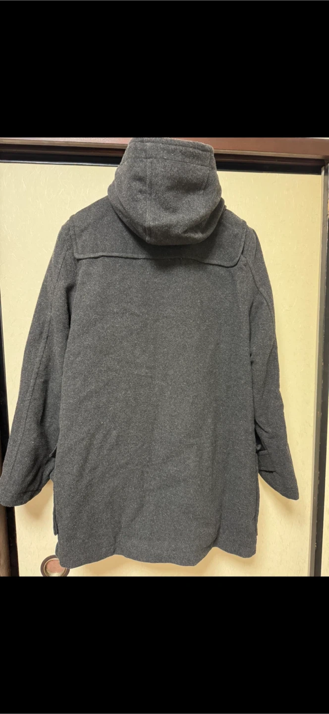 男女兼用。通学、出勤にも♪ダッフルコート チャコールグレー LLサイズの写真2枚目