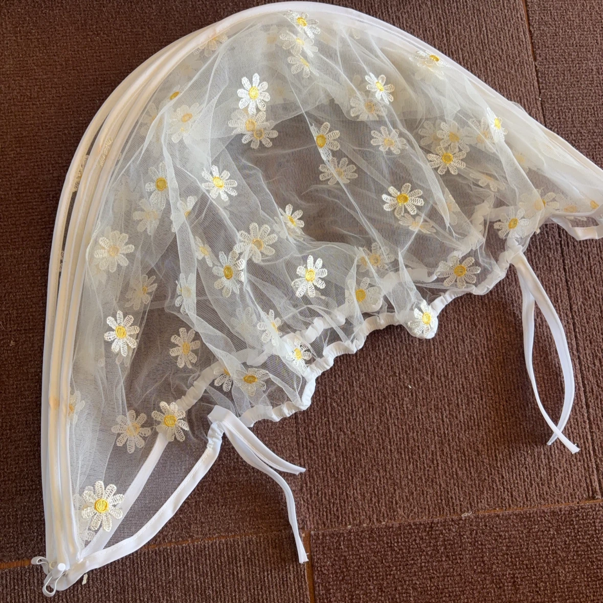 花柄刺繍 ベビーカー用日よけカバー