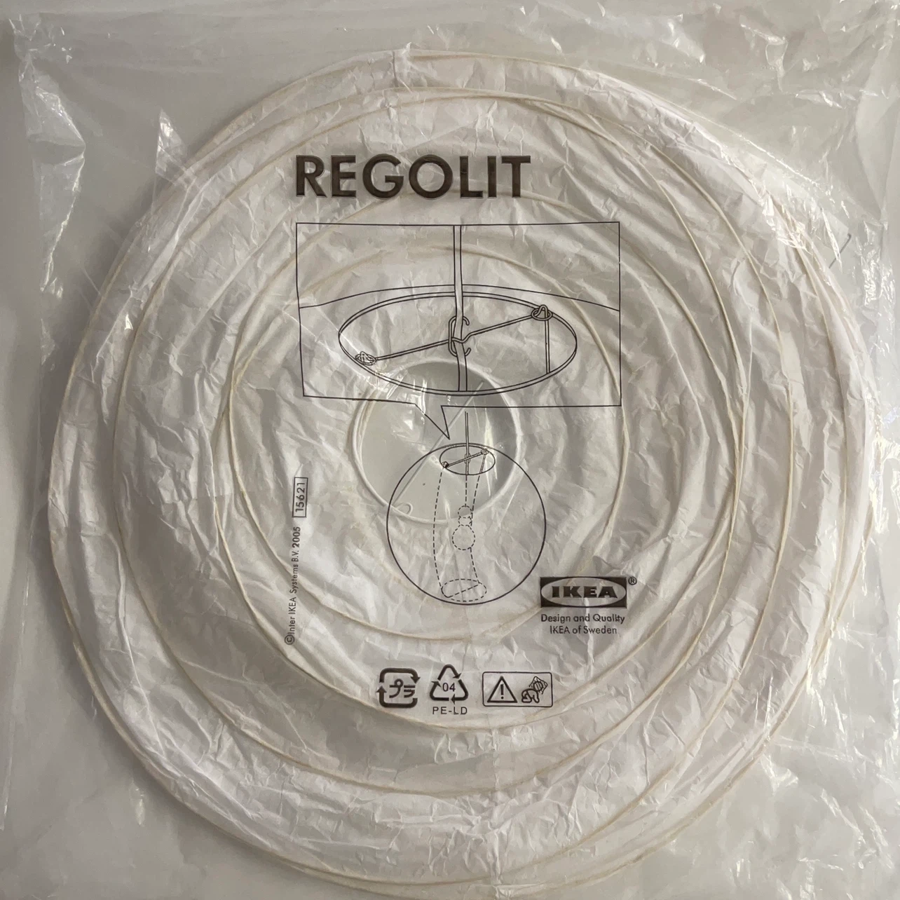 イケア REGOLIT 和紙 ペンダントランプシェード