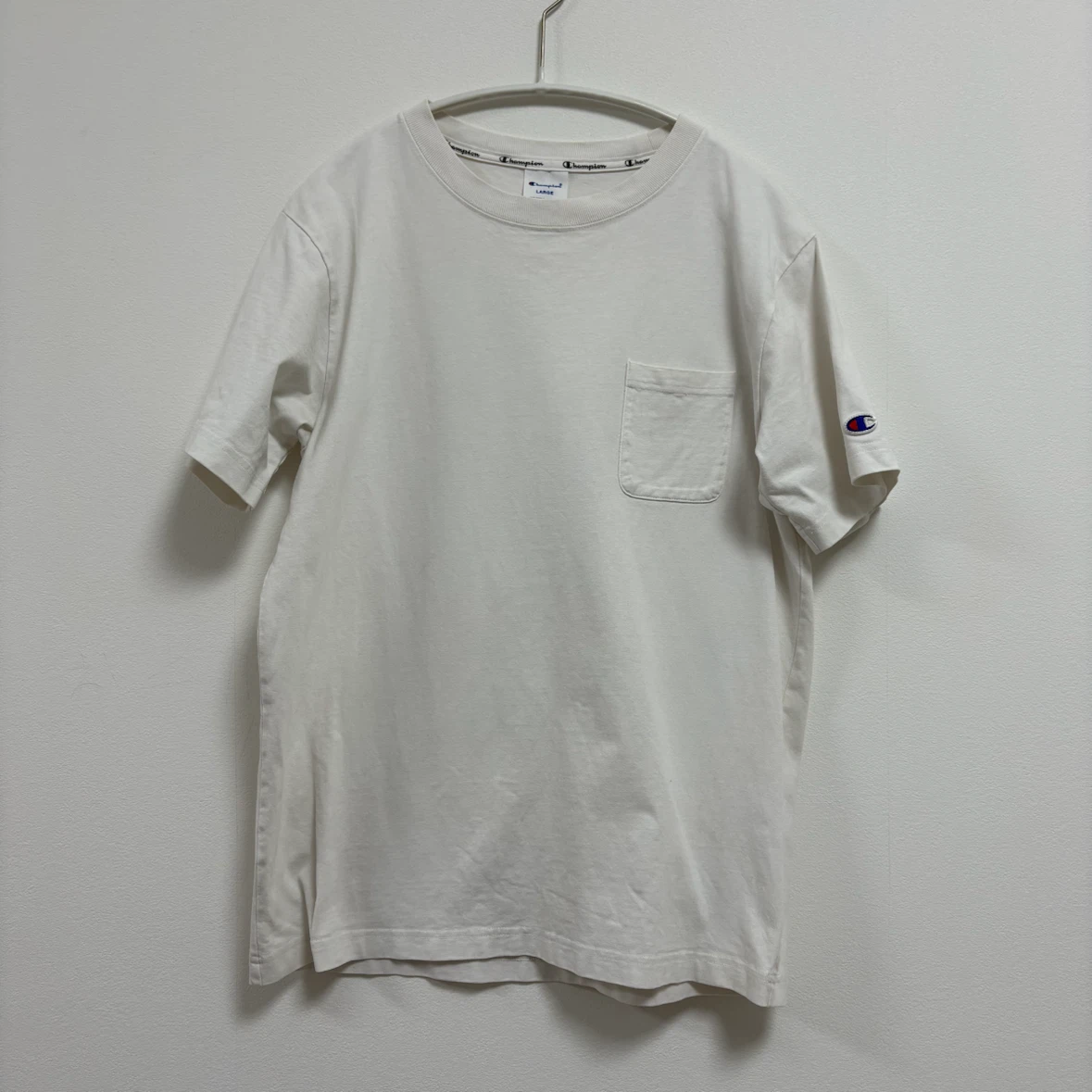 チャンピオン ポケットTシャツ ホワイト L