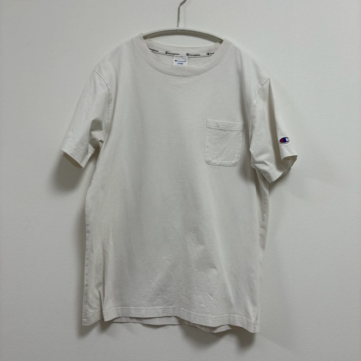 チャンピオン ポケットTシャツ ホワイト L