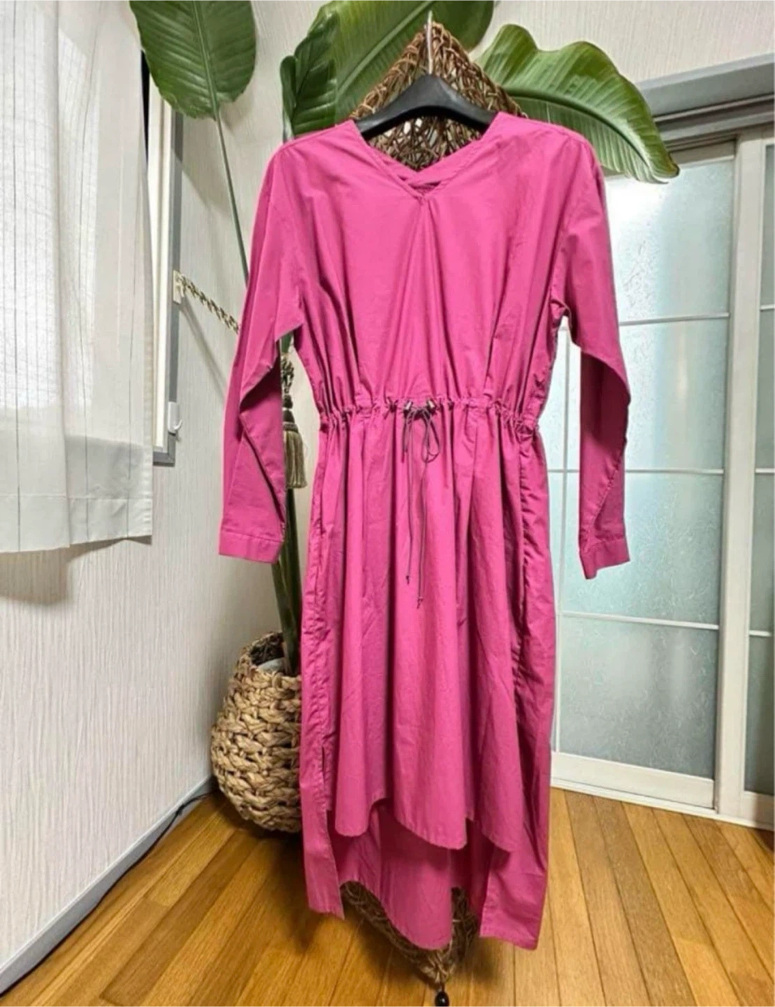 【未使用】シャツ風ワンピース フリーサイズ