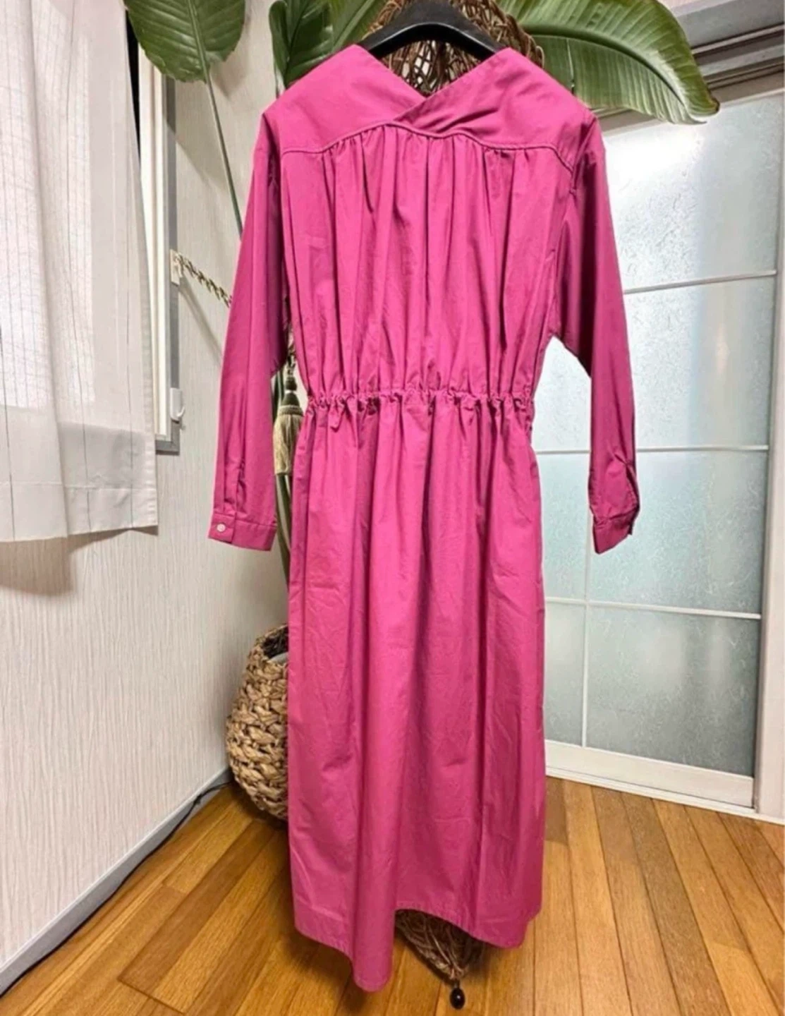 【未使用】シャツ風ワンピース フリーサイズの写真2枚目