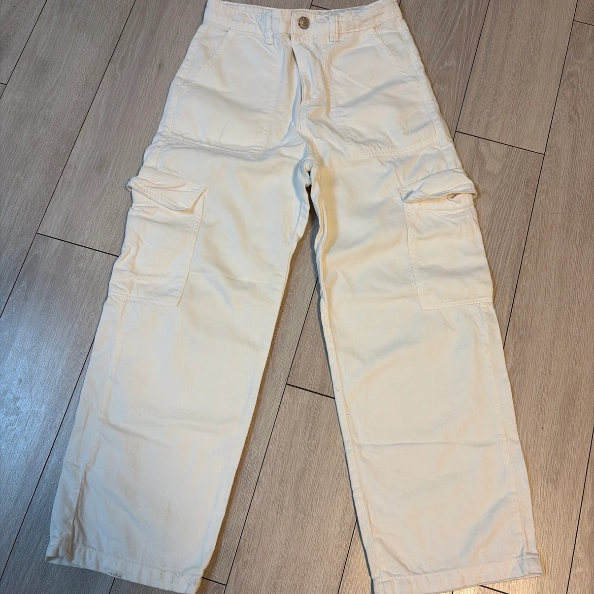 ZARA キッズ カーゴパンツ ホワイト 152cm