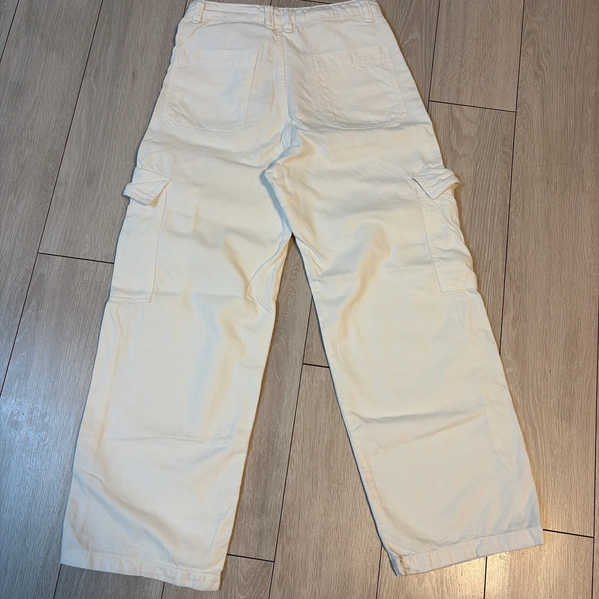 ZARA キッズ カーゴパンツ ホワイト 152cmの写真2枚目
