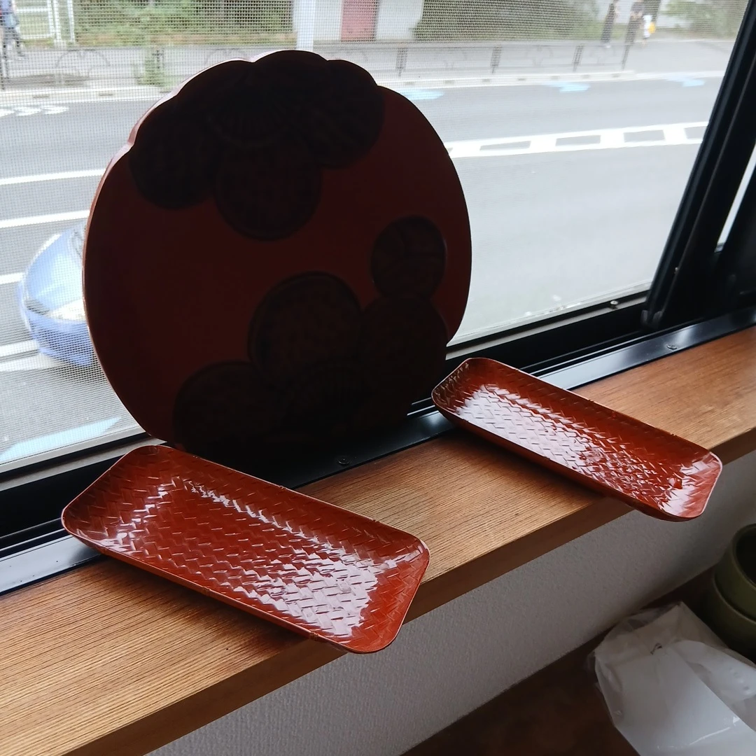 和風 盆と長角おしぼり皿のセット